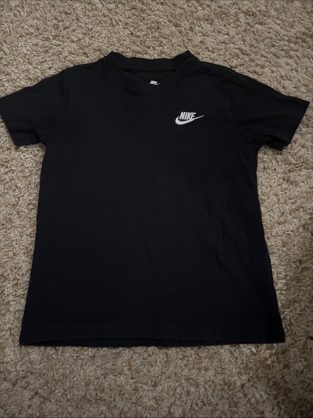 Nike Black Short Sleeve Tee with White Swoosh